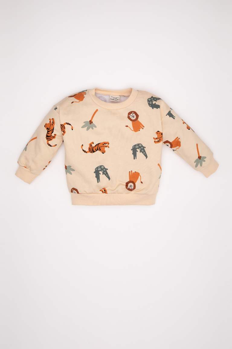 Baby Boy Crew Neck Printed Sweatshirt