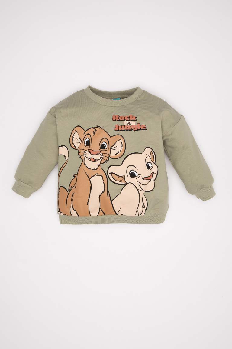 Sweat-shirt fin à coupe régulière et Col Rond Disney Lion King pour Bébé Garçon