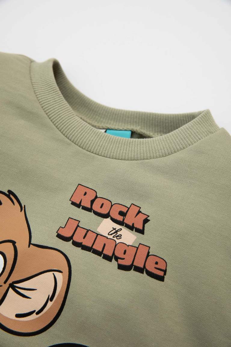 Sweat-shirt fin à coupe régulière et Col Rond Disney Lion King pour Bébé Garçon