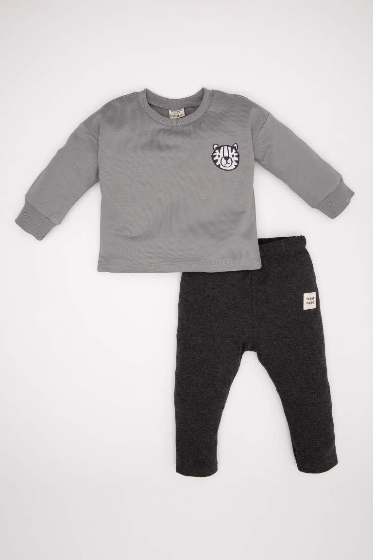 Baby Boy Printed Sweatshirt Sweatpants 2 Piece Set