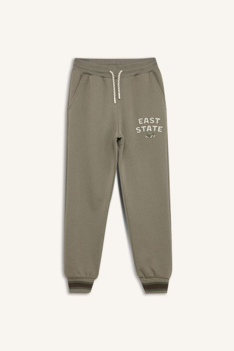 Boy Elastic Waist Leg Printed Sweatpants