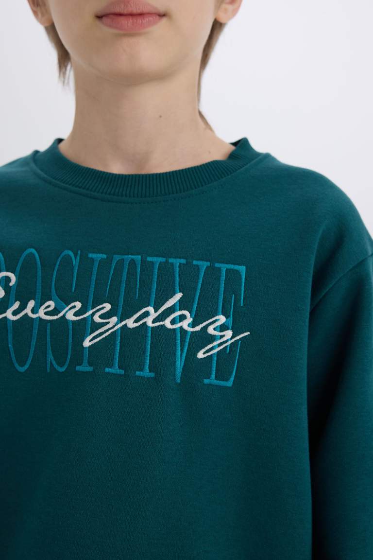 Boy Crew Neck Printed Sweatshirt