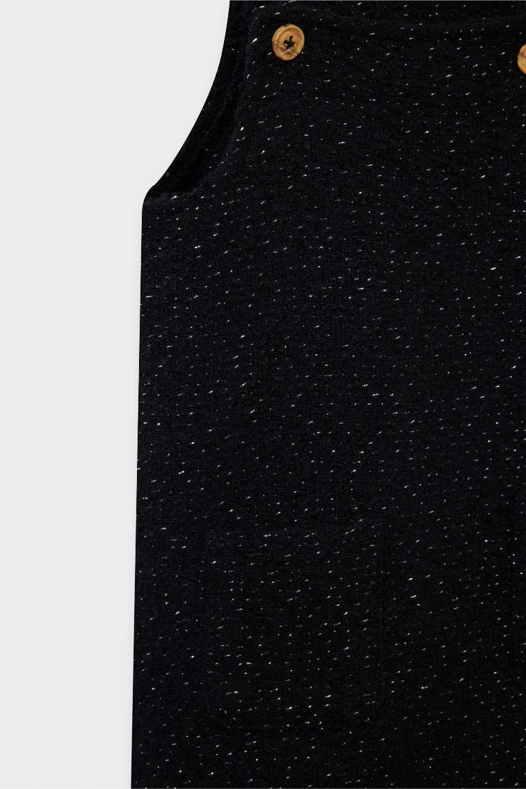 Kız Bebek Tweed Salopet Elbise