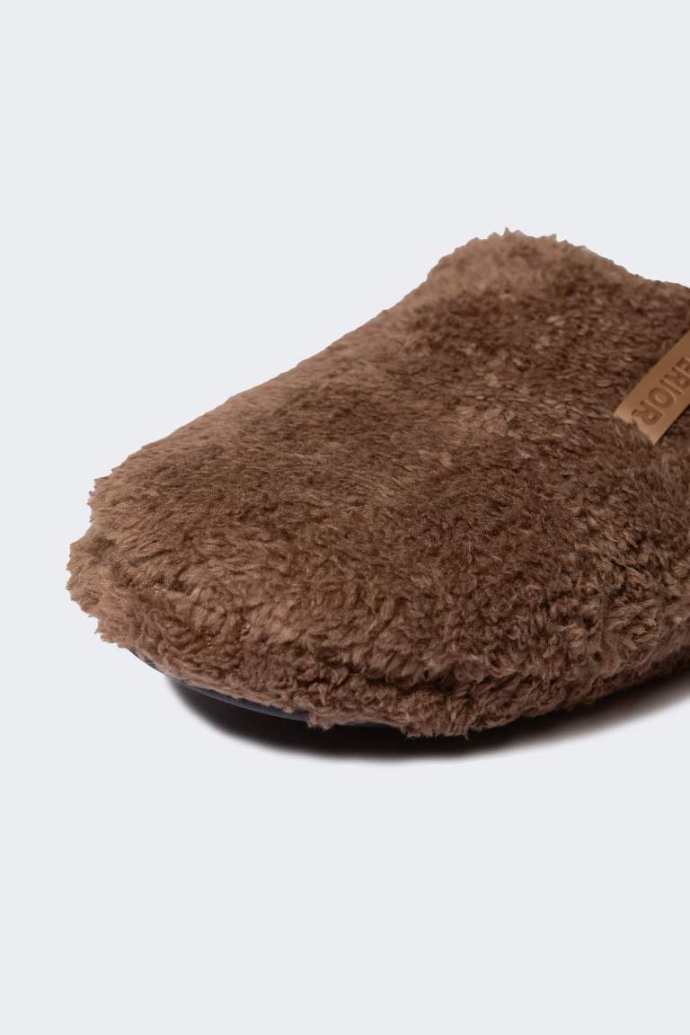 Pantoufles à Semelle Plate en peluche pour Homme