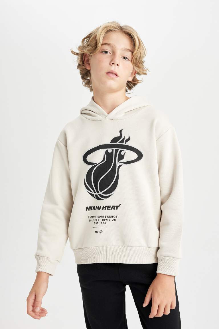 Boy NBA Miami Heat Crew Neck Thick Sweatshirt