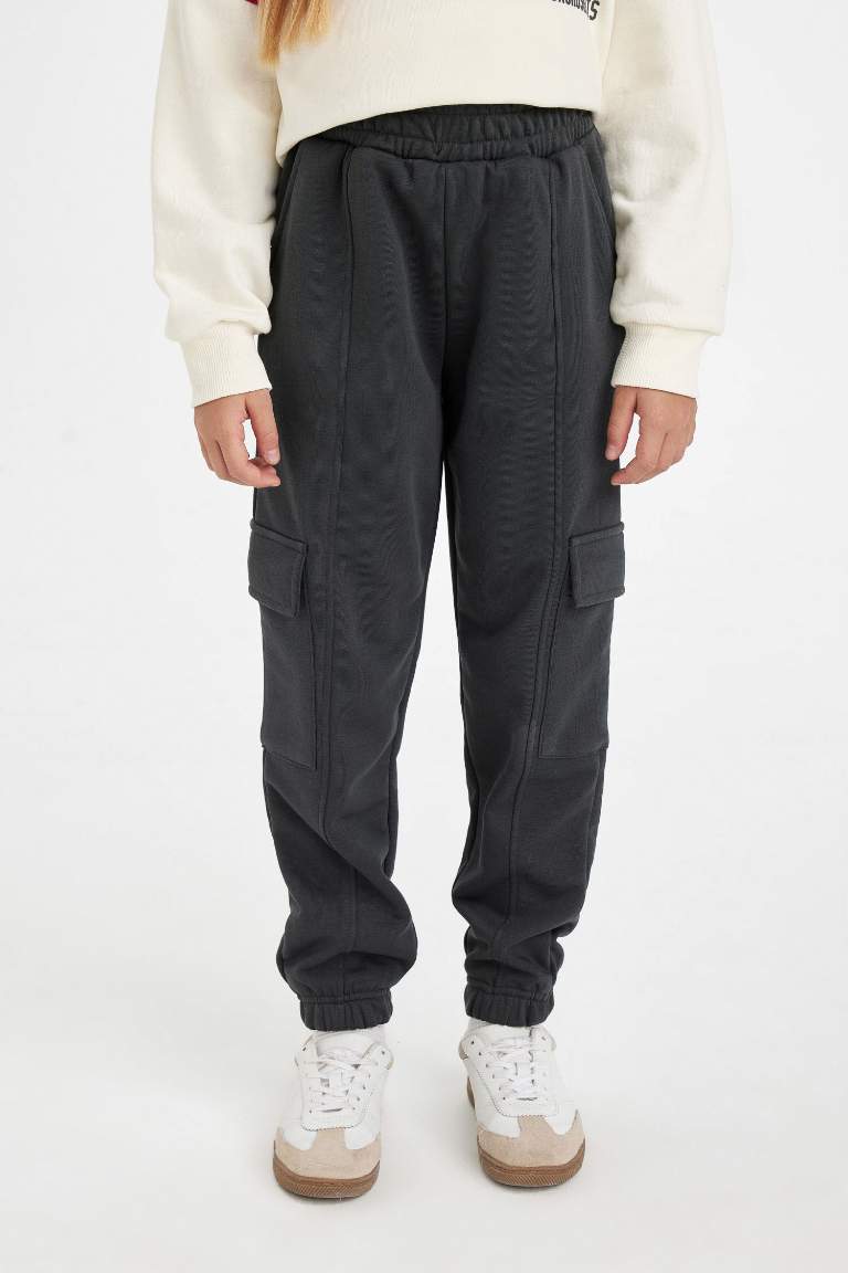 Girl Cargo Pocket Jogger Sweatpants