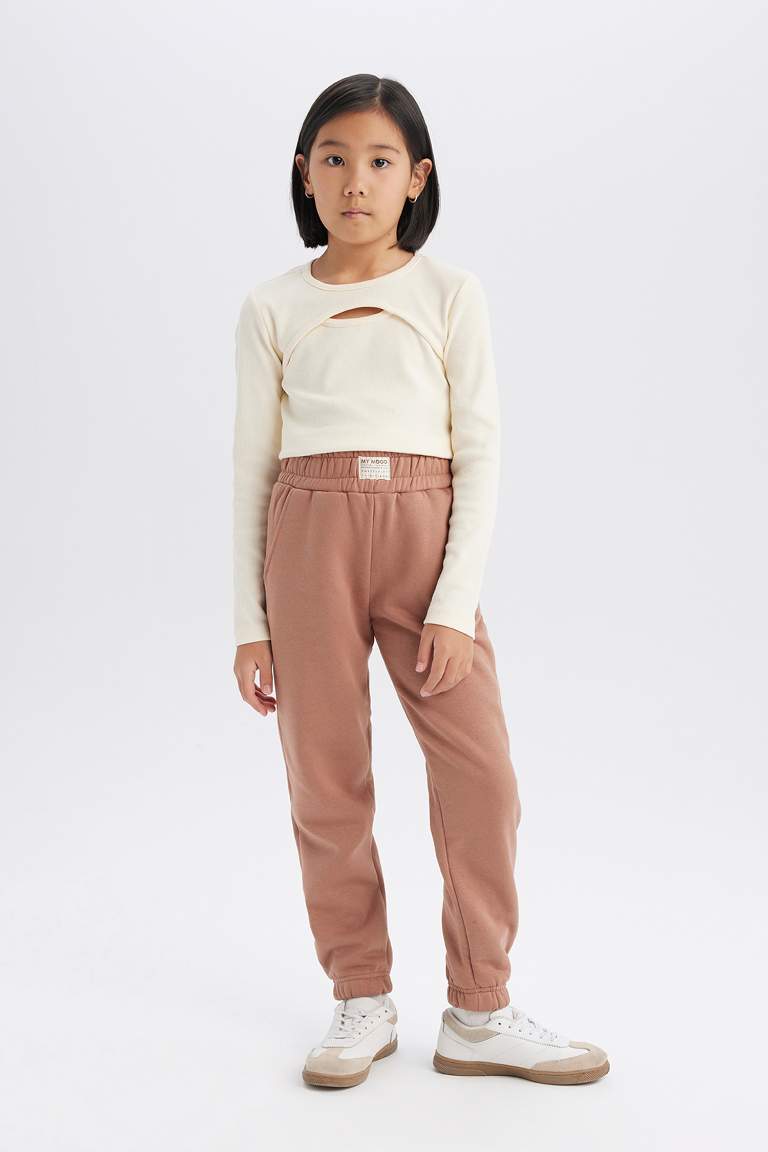 Pantalon de jogging à taille élastique pour fille