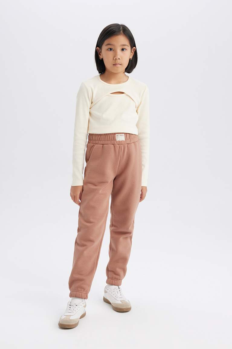 Pantalon de jogging à taille élastique pour fille