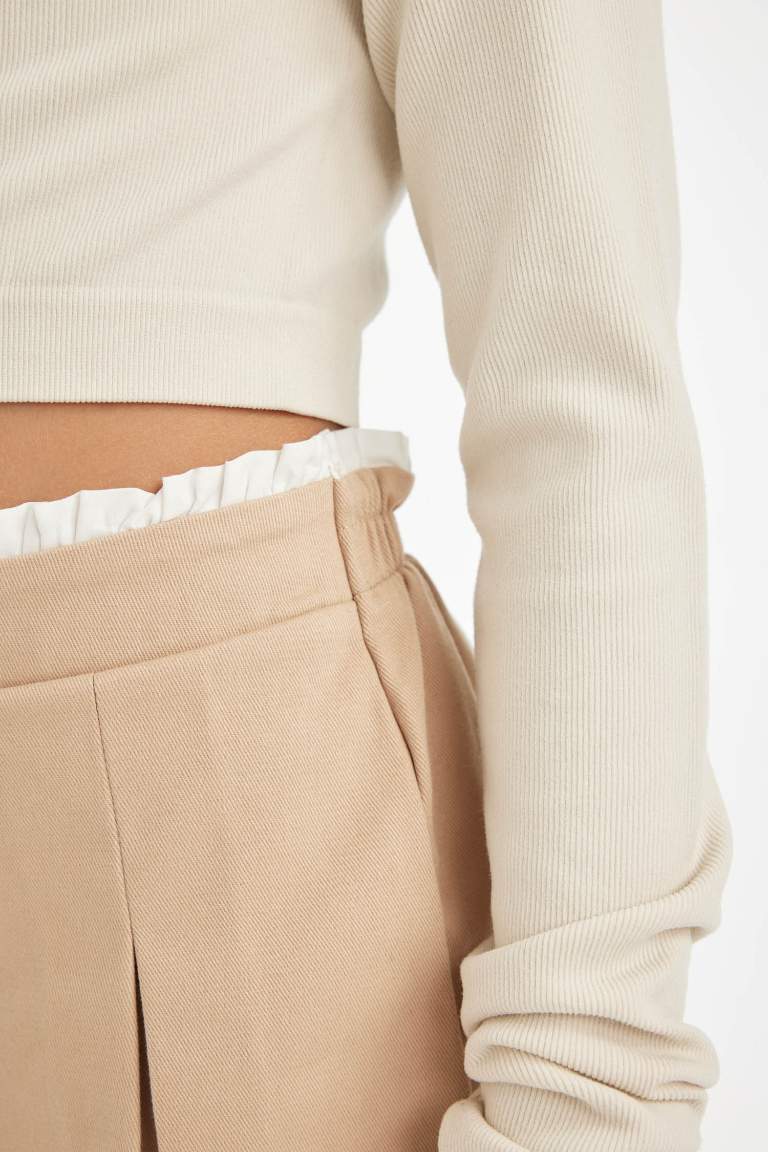 Jupe-Short en Gabardine pour Fille