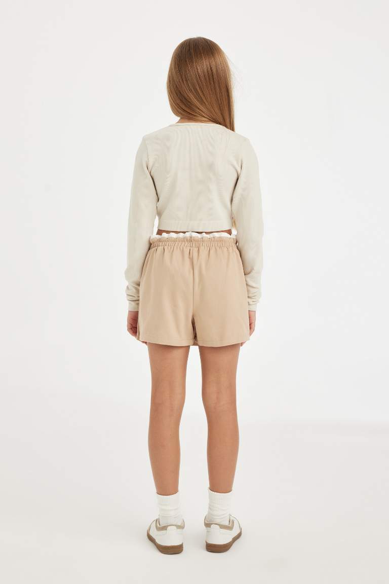 Jupe-Short en Gabardine pour Fille