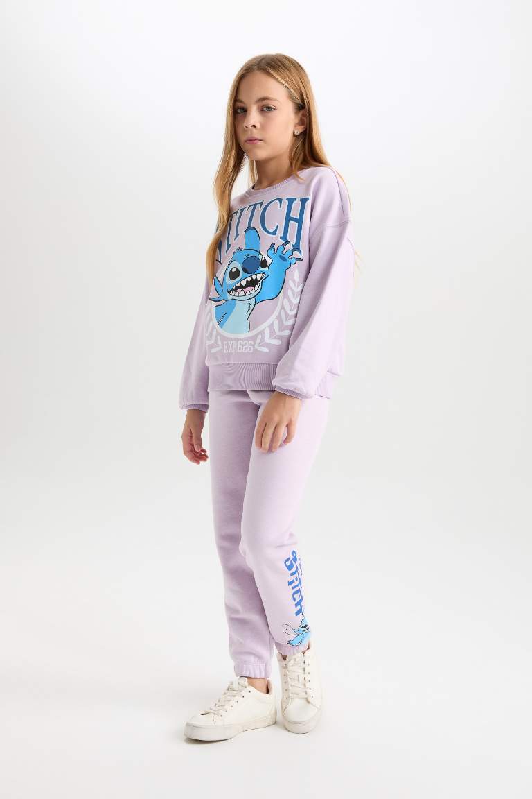 Pantalon Jogging Disney Lilo & Stitch à coupe standard et taille élastique pour Fille