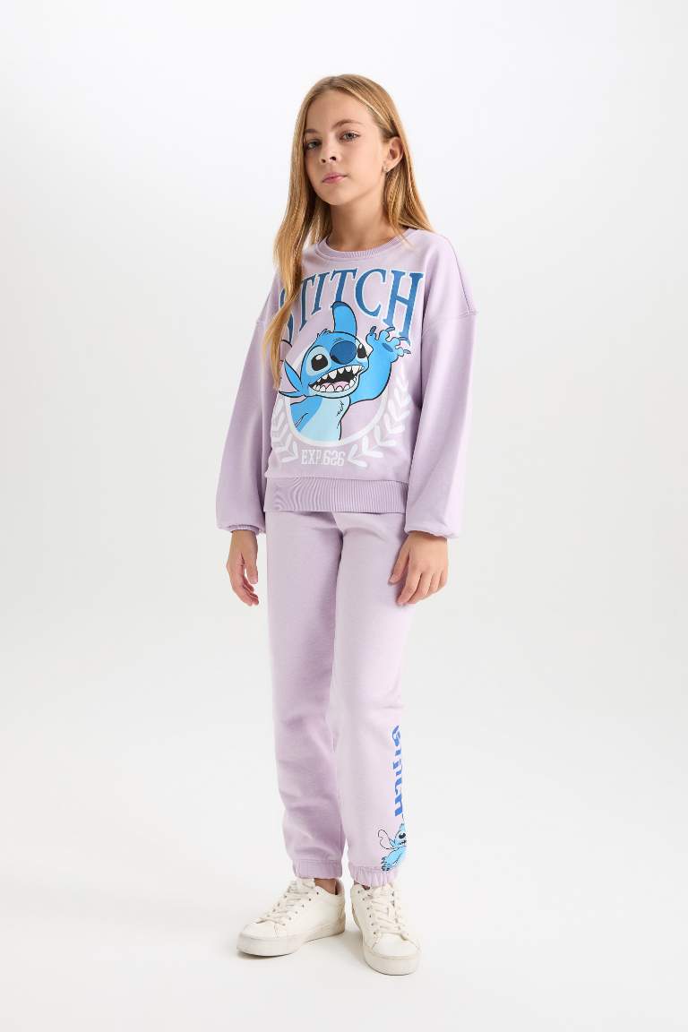 Pantalon Jogging Disney Lilo & Stitch à coupe standard et taille élastique pour Fille