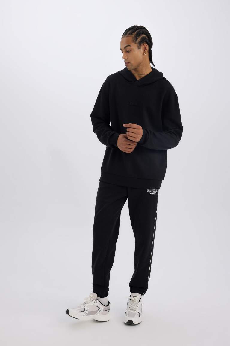 DeFactoFit Kalın Jogger Eşofman Altı NBA Wordmark Standart Fit Cepli Esnek Bantlı Paça