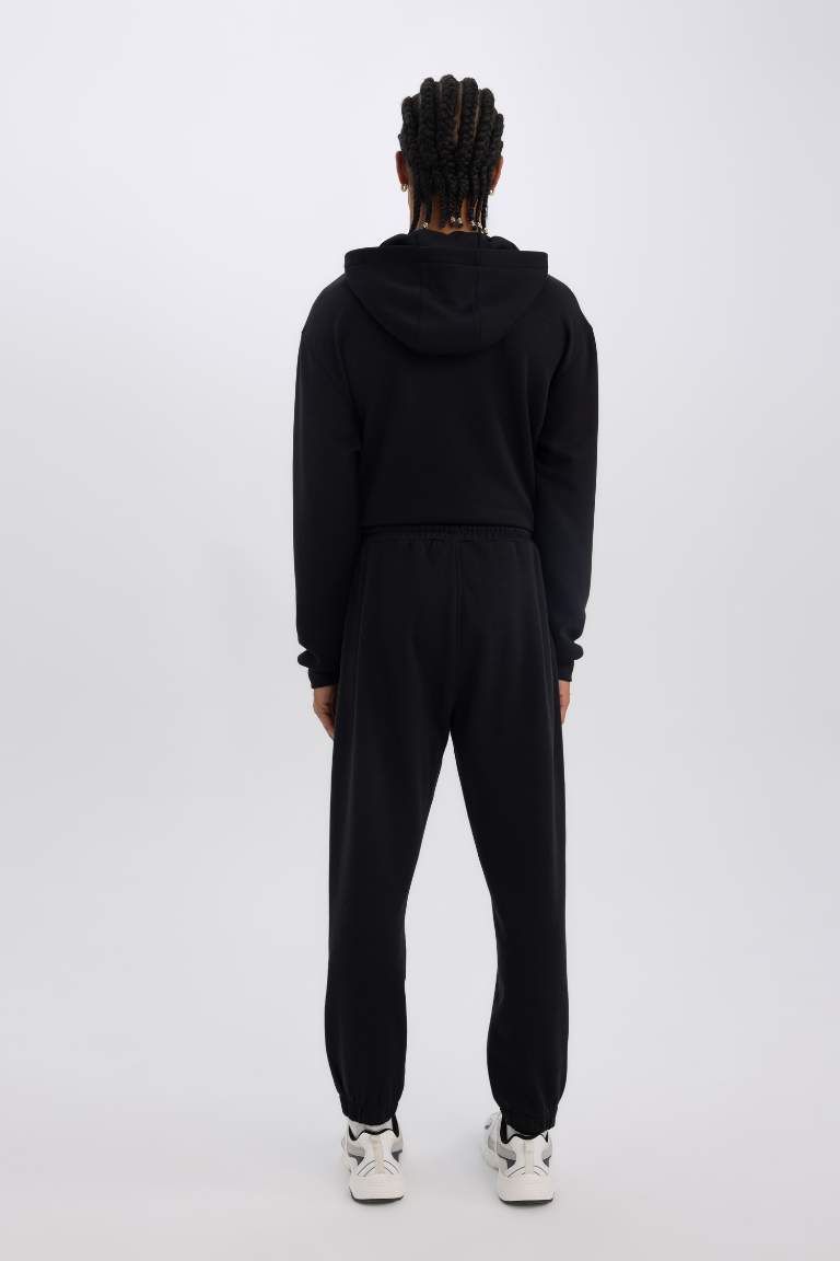 DeFactoFit Kalın Jogger Eşofman Altı NBA Wordmark Standart Fit Cepli Esnek Bantlı Paça