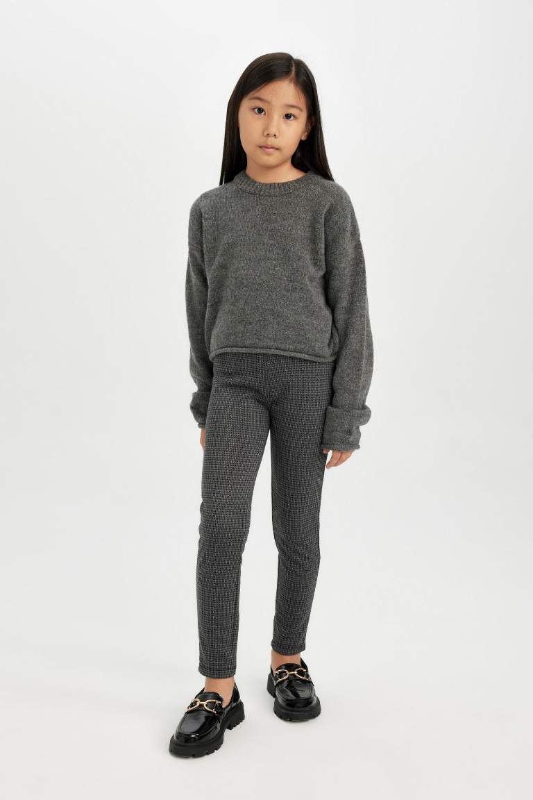 Kız Çocuk Basic Düz Standart Boy Tayt