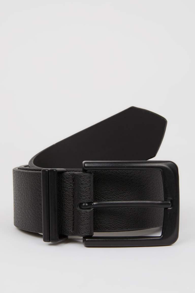 Man Faux Leather Jean Belt