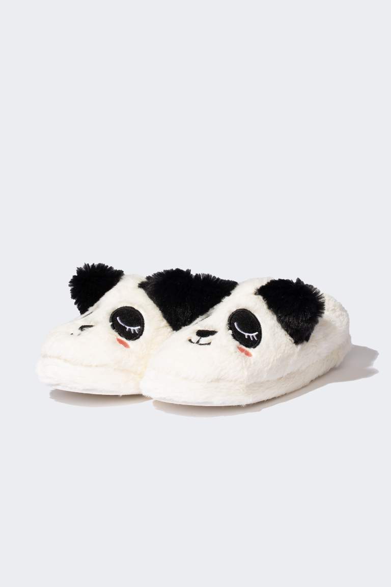 Girl Panda Themed Thick Sole Home Slippers