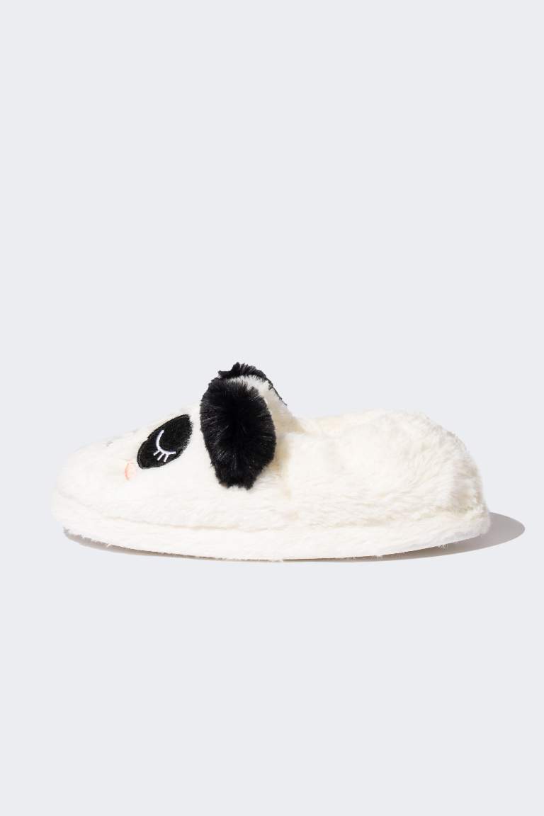 Girl Panda Themed Thick Sole Home Slippers