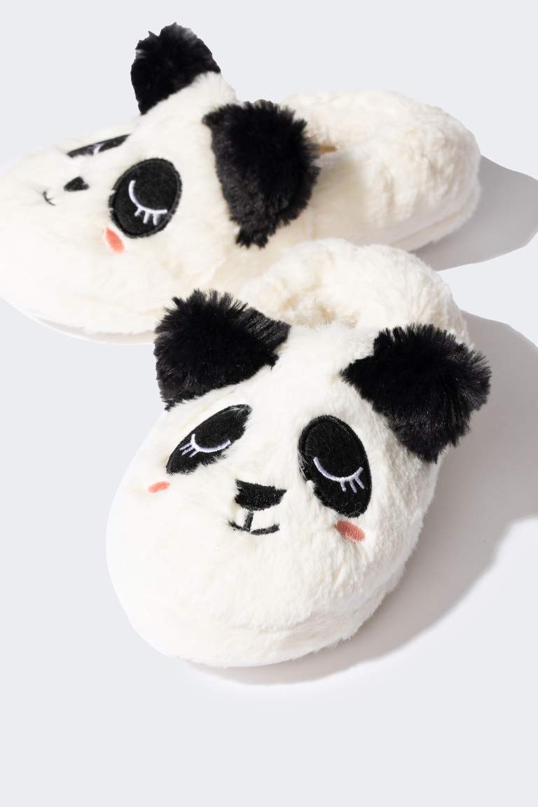 Girl Panda Themed Thick Sole Home Slippers