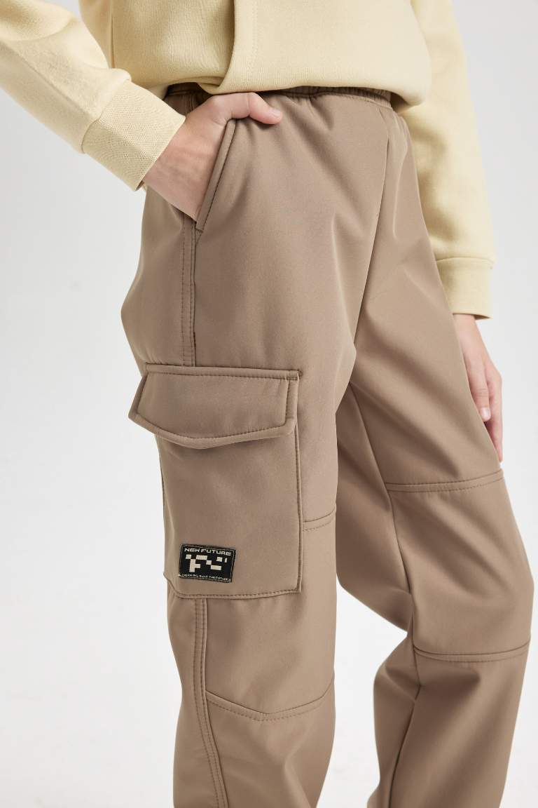 Pantalon Jogging à poches Cargo avec doublure en polaire