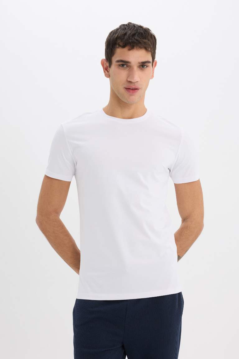 Slim Fit Short Sleeve Knitted Tops