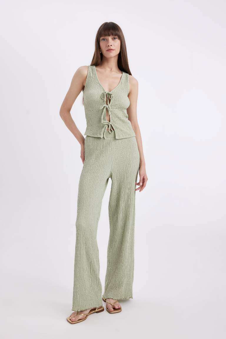 Wide Leg Pleated Pants