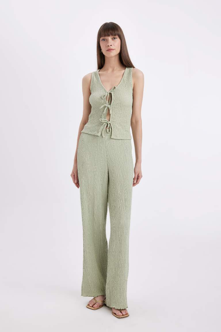 Wide Leg Pleated Pants