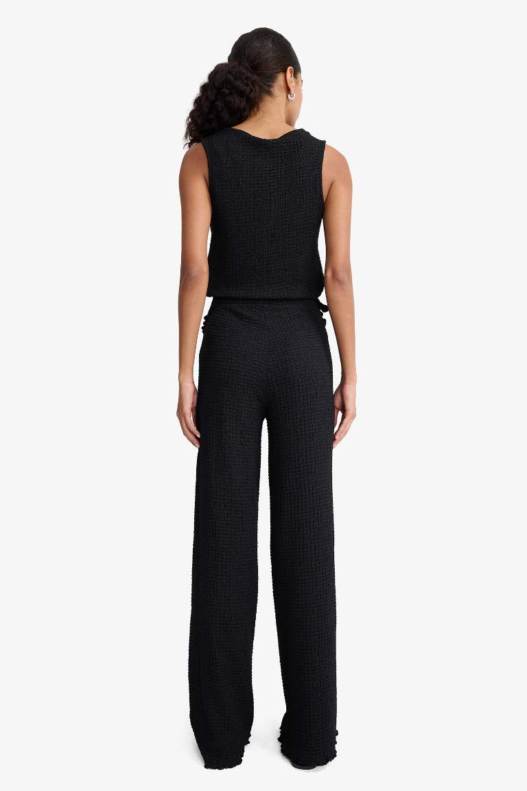 Wide Leg Geniş Bol Paça Bürümcük Pantolon
