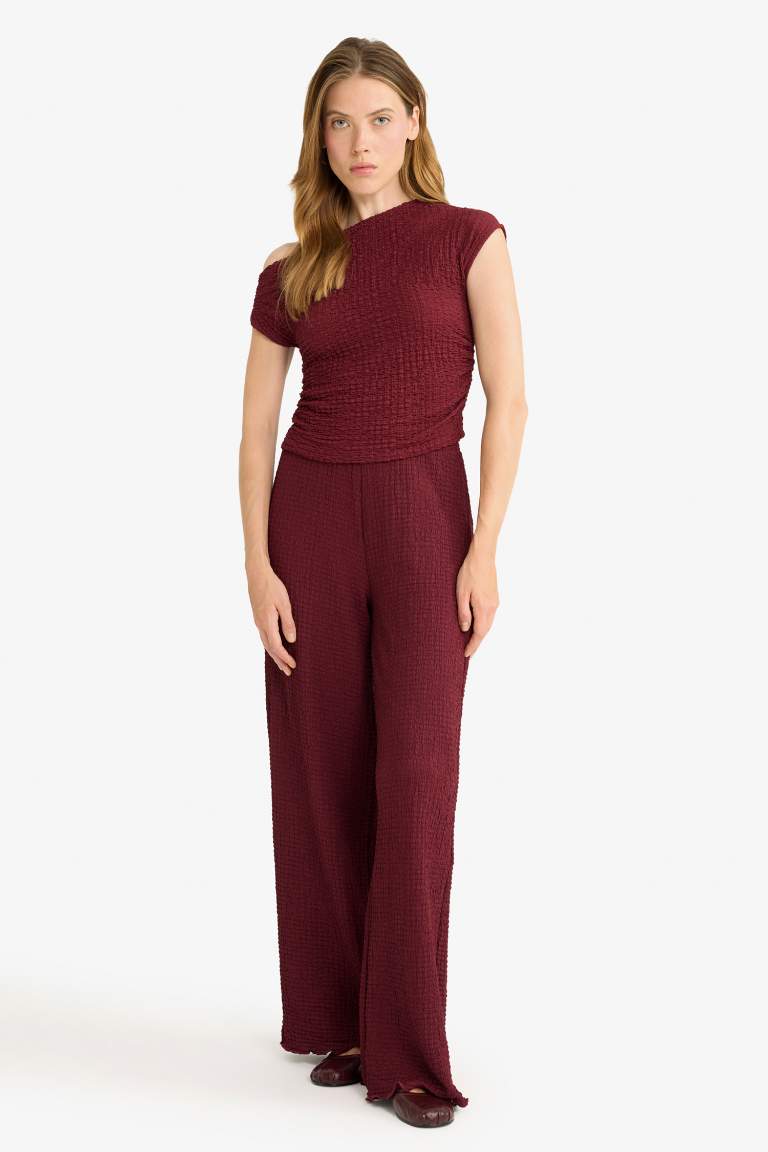 Wide Leg Geniş Bol Paça Bürümcük Pantolon