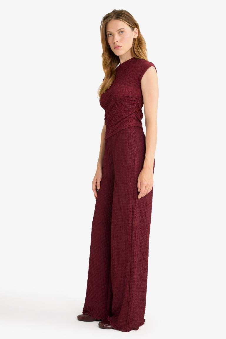 Wide Leg Geniş Bol Paça Bürümcük Pantolon