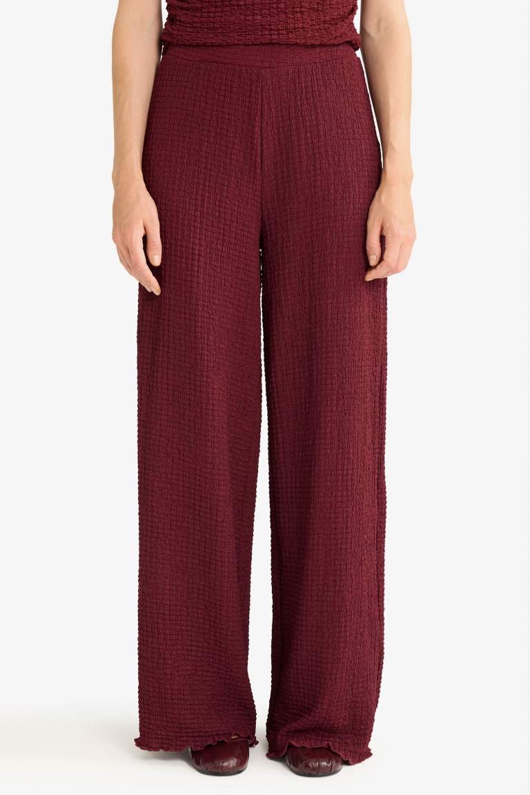 Wide Leg Geniş Bol Paça Bürümcük Pantolon