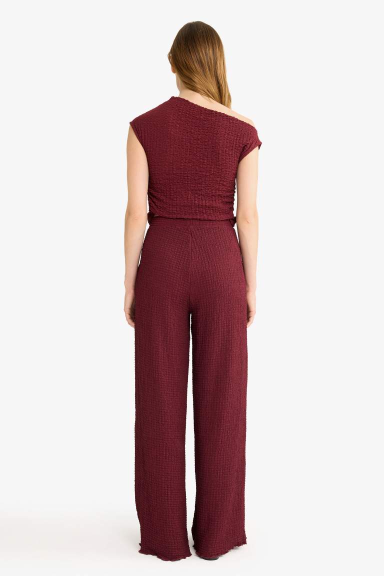 Wide Leg Geniş Bol Paça Bürümcük Pantolon