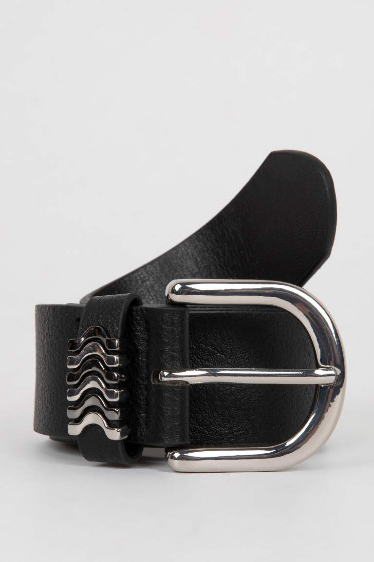 Woman Faux Leather Jean Belt