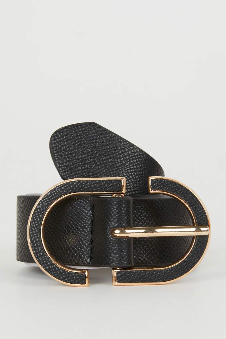 Woman Faux Leather Jean Belt