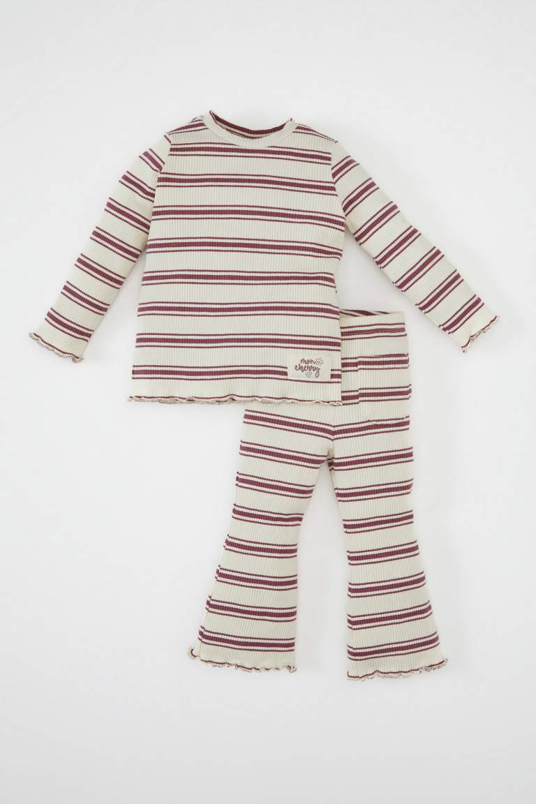 Baby Girl Striped Ribbed Camisole 2 Piece Set