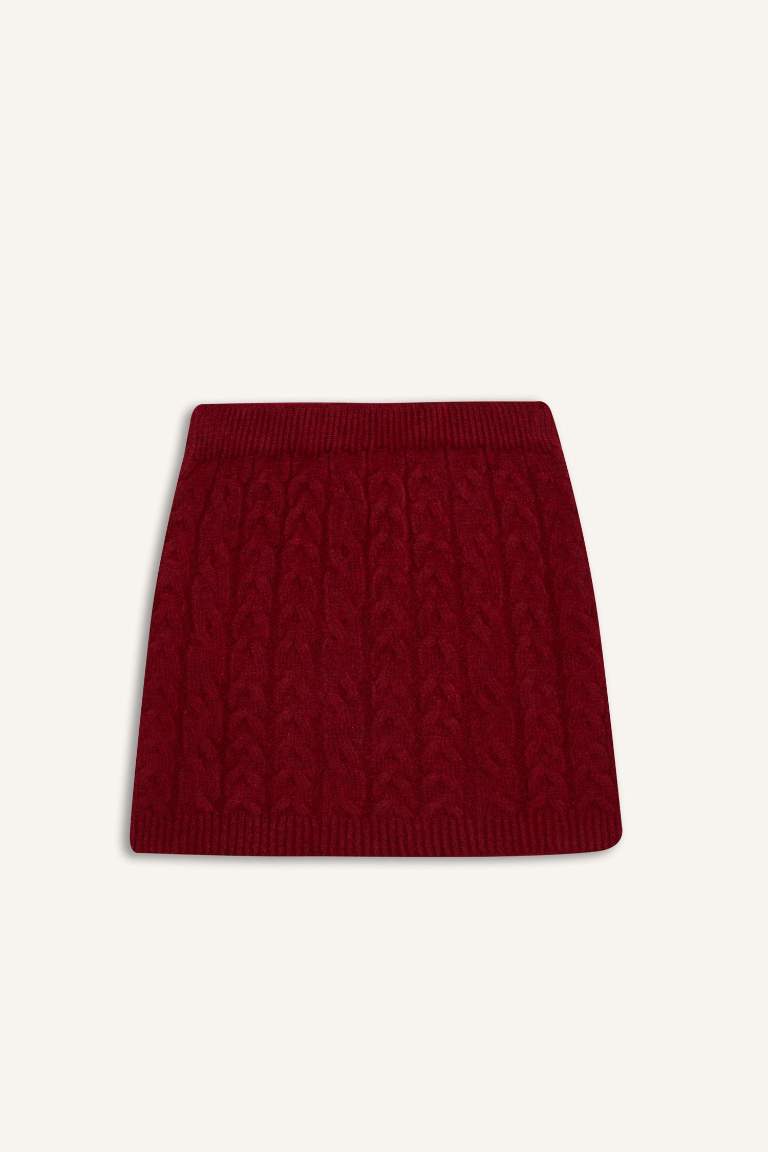 Slim Fit Mini Knit Skirt