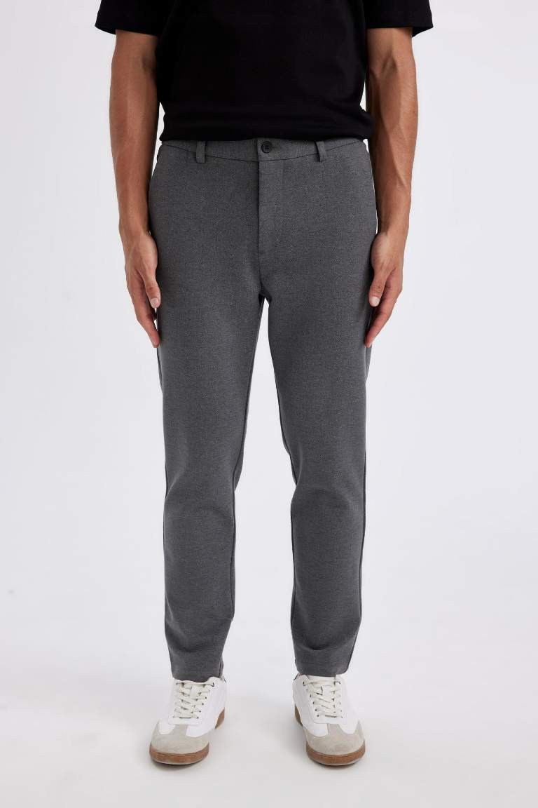 Kumaş Pantolon Tailored Regular Fit Normal Kesim Basic Düz Cepli Düz Paça
