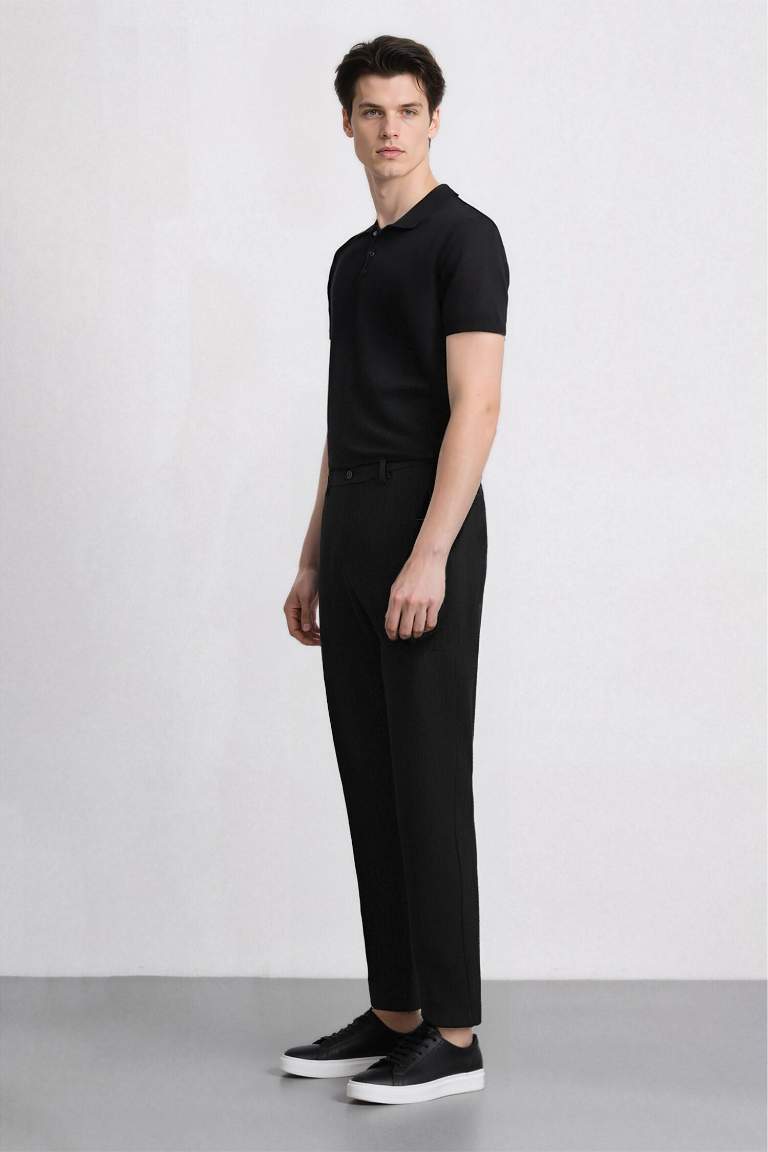 Kumaş Pantolon Tailored Regular Fit Basic Düz Cepli Düz Paça