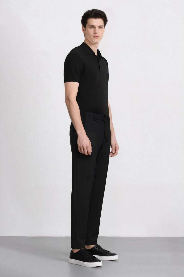 Kumaş Pantolon Tailored Regular Fit Basic Düz Cepli Düz Paça