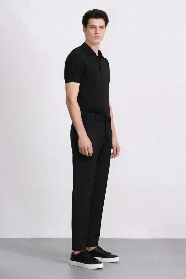 Kumaş Pantolon Tailored Regular Fit Basic Düz Cepli Düz Paça