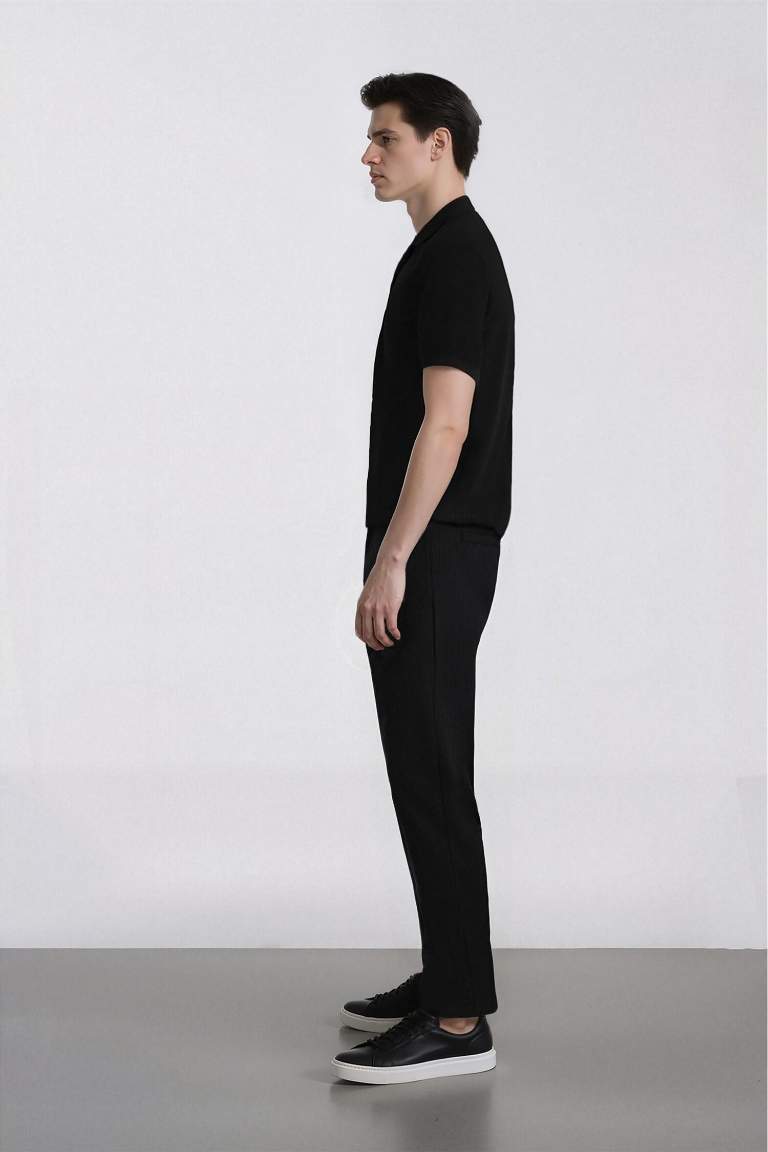 Kumaş Pantolon Tailored Regular Fit Basic Düz Cepli Düz Paça