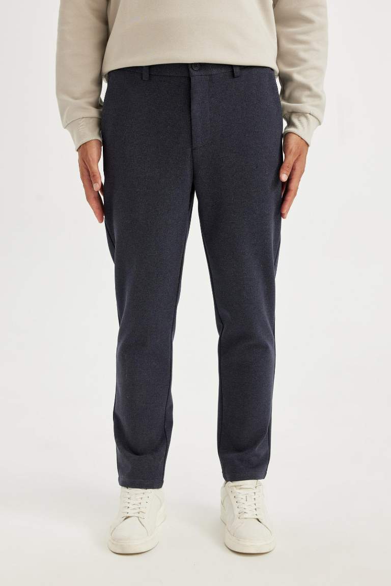 Kumaş Pantolon Tailored Regular Fit Normal Kesim Basic Düz Cepli Düz Paça
