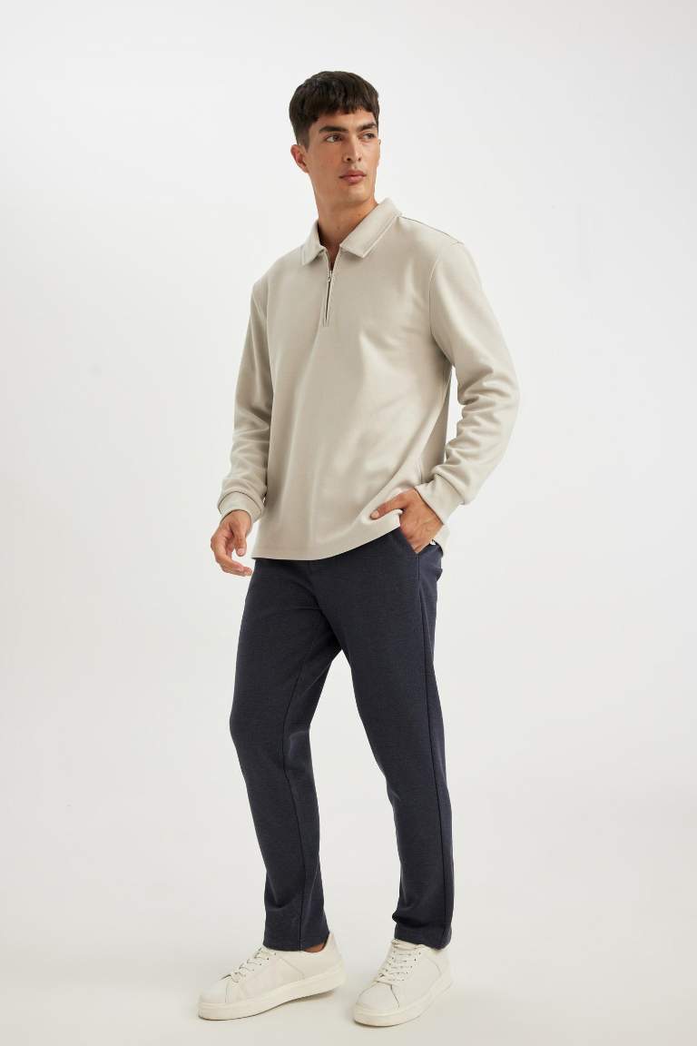 Kumaş Pantolon Tailored Regular Fit Normal Kesim Basic Düz Cepli Düz Paça