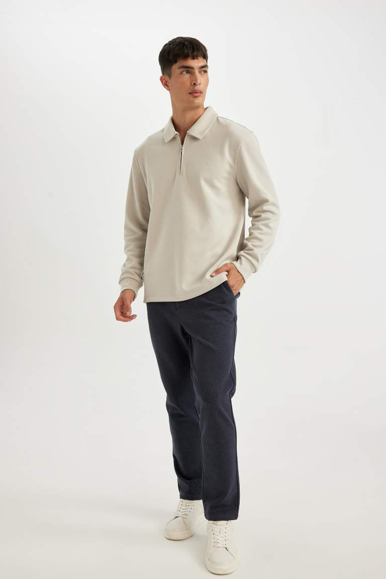 Kumaş Pantolon Tailored Regular Fit Normal Kesim Basic Düz Cepli Düz Paça