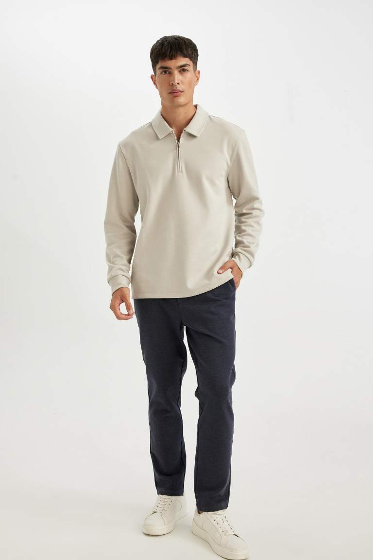 Kumaş Pantolon Tailored Regular Fit Normal Kesim Basic Düz Cepli Düz Paça