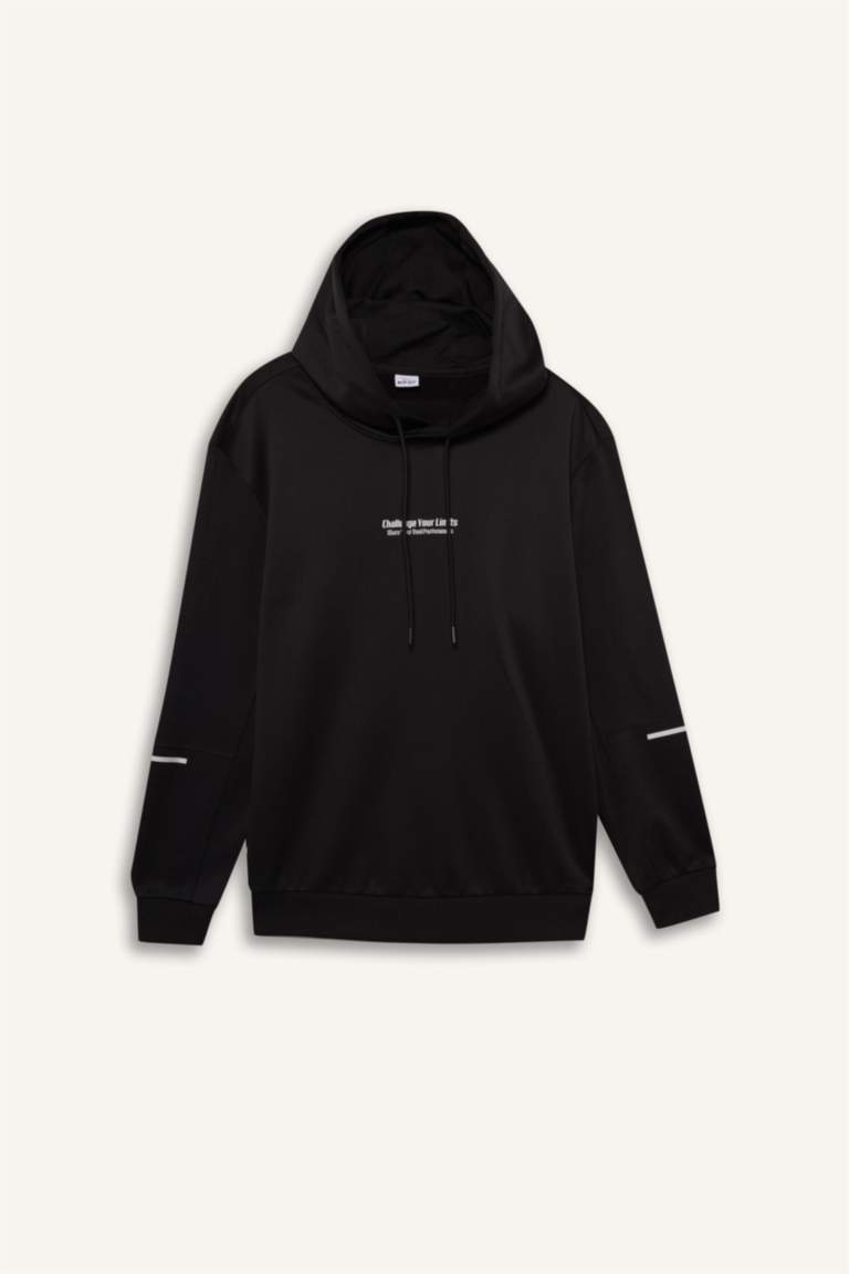 DeFactoFit Standart Fit Kapüşonlu Sporcu Sweatshirt