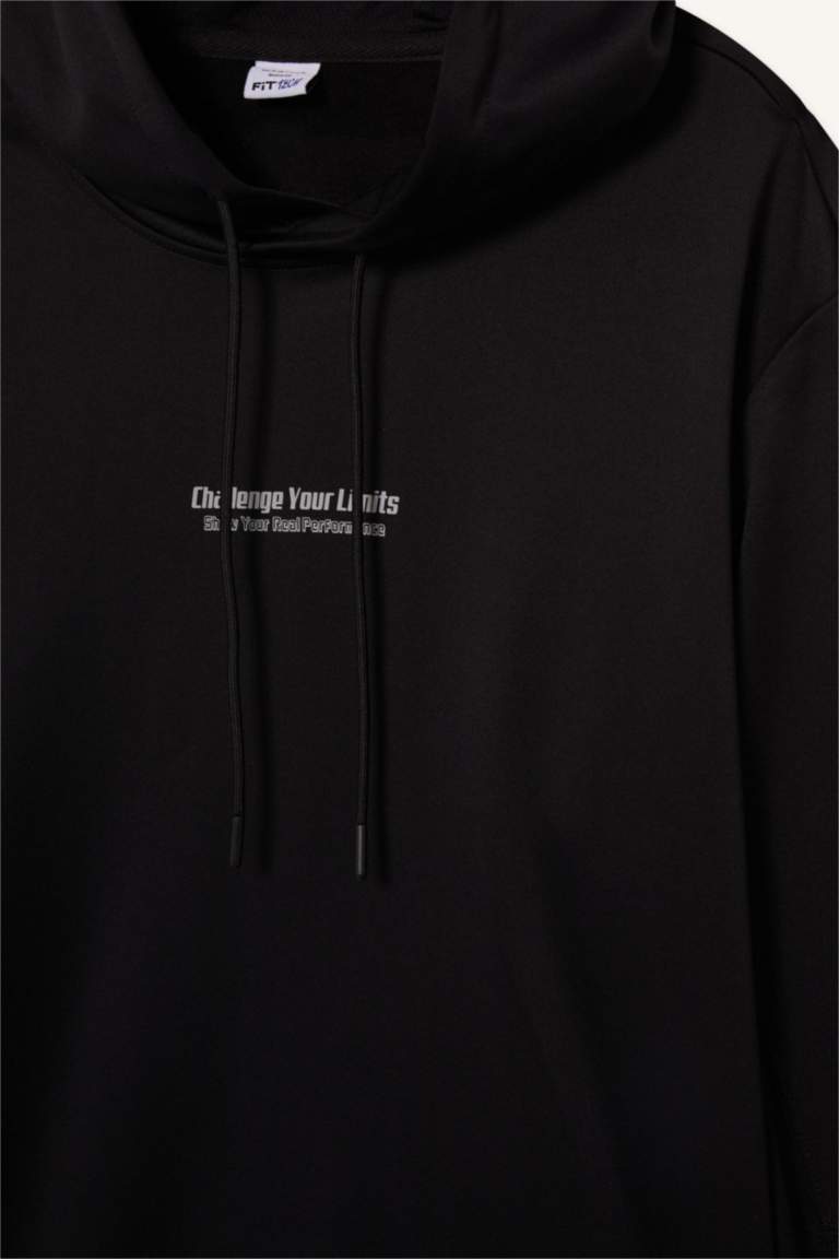 DeFactoFit Standart Fit Kapüşonlu Sporcu Sweatshirt