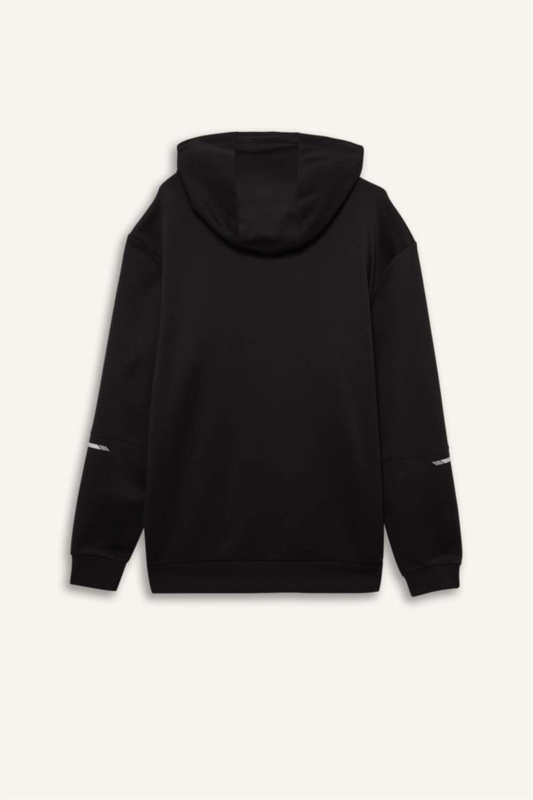 DeFactoFit Standart Fit Kapüşonlu Sporcu Sweatshirt