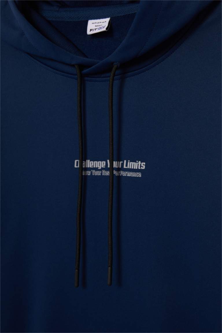 DeFactoFit Standart Fit Kapüşonlu Sporcu Sweatshirt