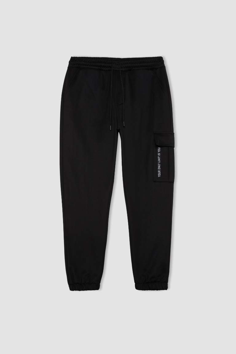 DeFactoFit Sporcu Jogger Eşofman Altı Standart Fit Beli Bağcıklı Üç Cepli